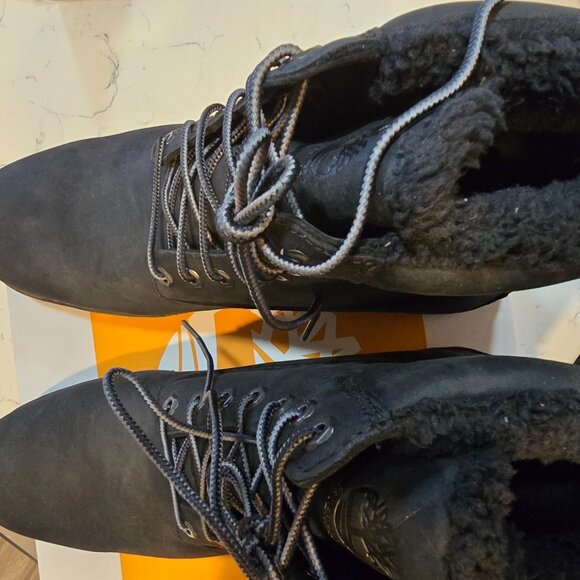 Timberland Men's Radford Boots Waterproof MID Warm Lined Black Nubuck SZ 13 NEW - Picture 10 of 13